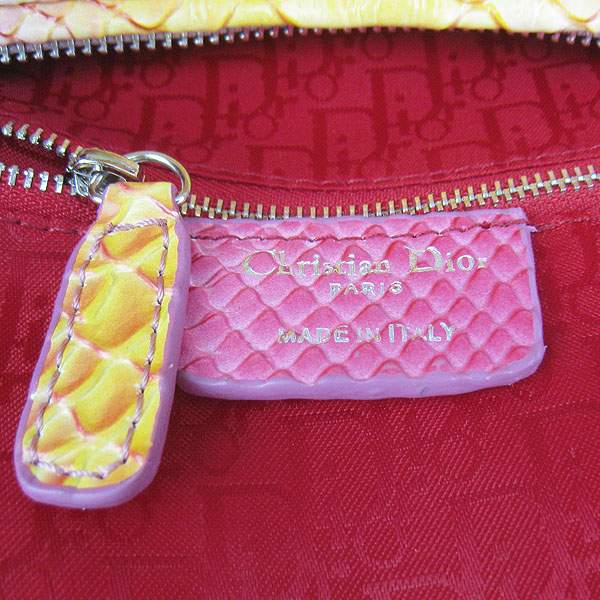 Christian Dior 1887 Snake Leather Shoulder Bag-Red